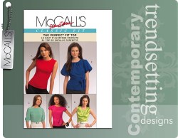 5661 MCCALLS PALMER PLETSCH PERFECT SLEEVES OR NOT TOP,  BELT PATTERN 8-14